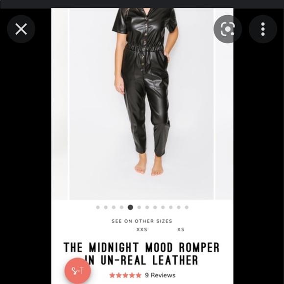Smash & Tess Leather Romper NWT - Picture 3 of 4